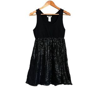 Alice + Olivia black sparkly skirt dress. Size xs